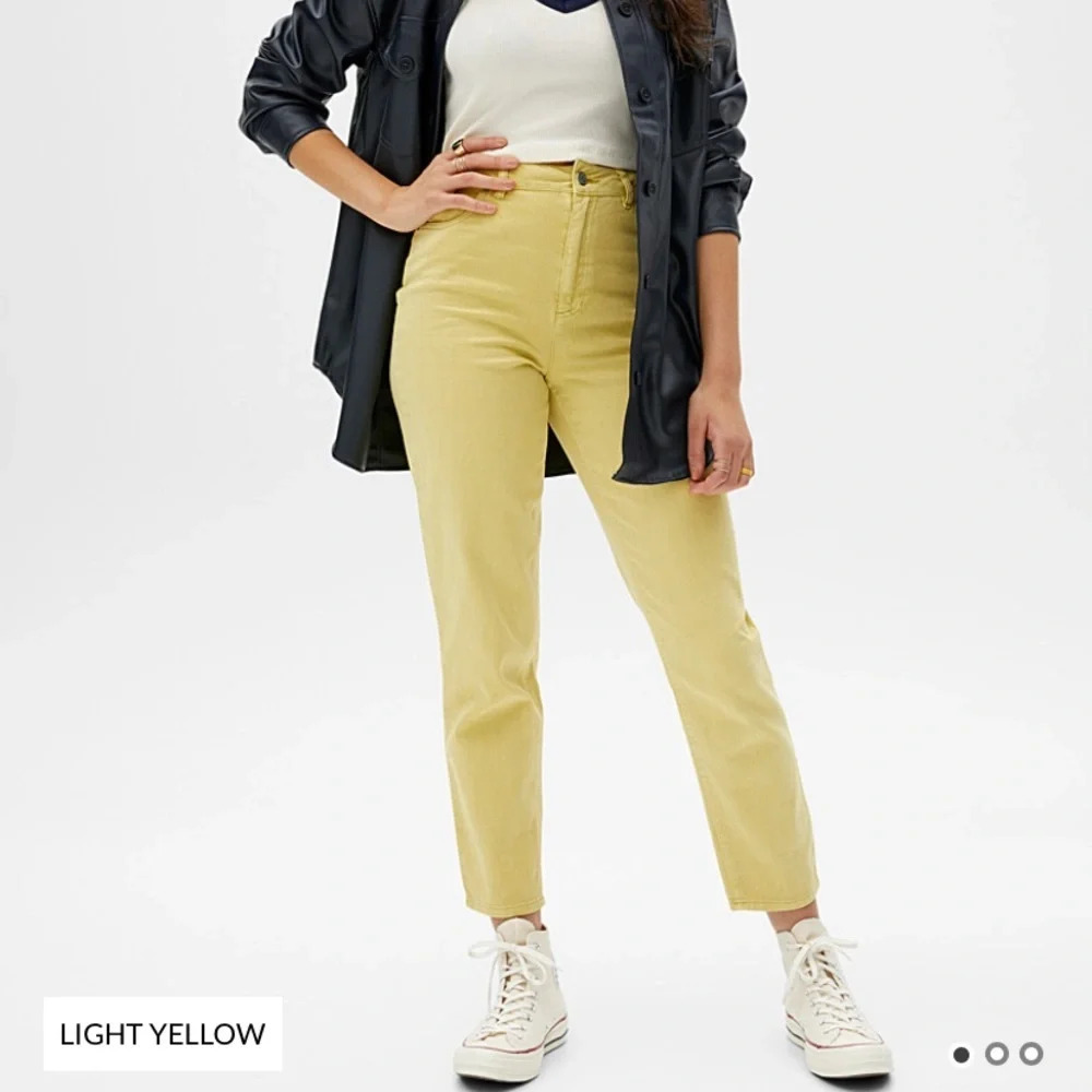 Yellow jeans cotton slim fit
